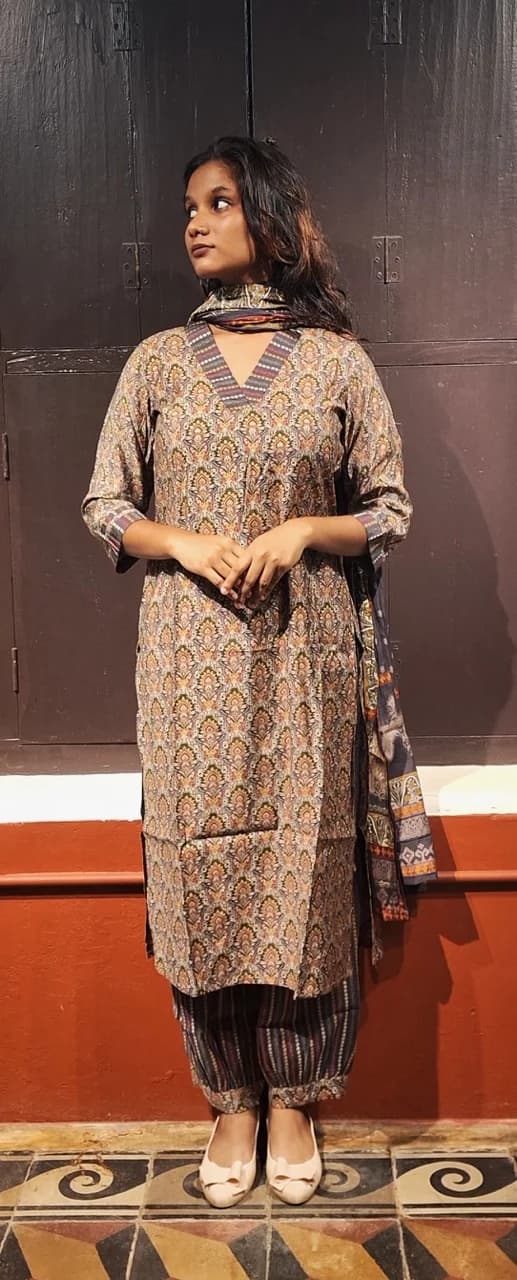 Bindu Ajrakh  3 Pc Suit