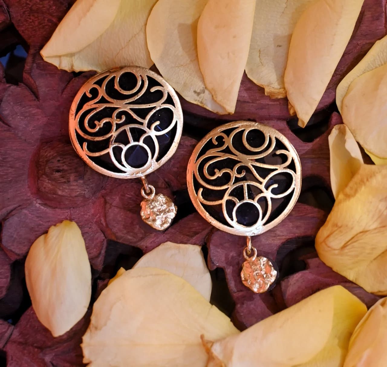 Black Quartz Earrings