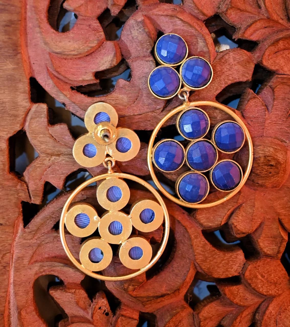 Blue Druzy Danglers