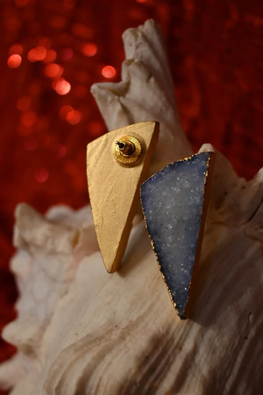 Druzy Arrow Studs