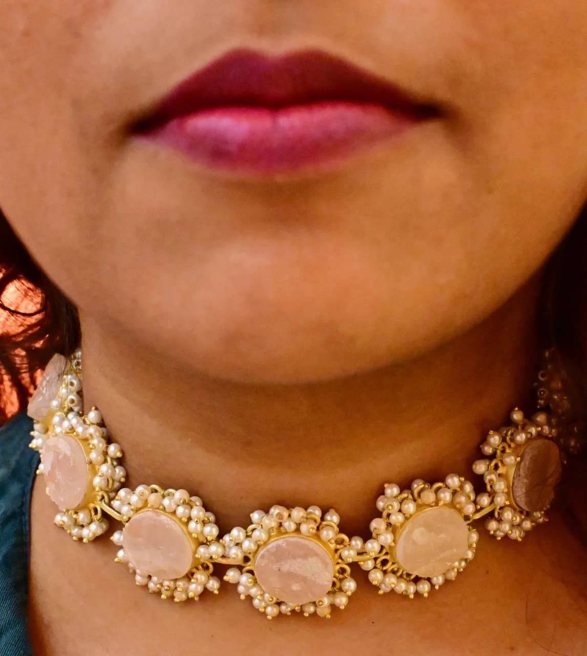 Rose Quartz Choker