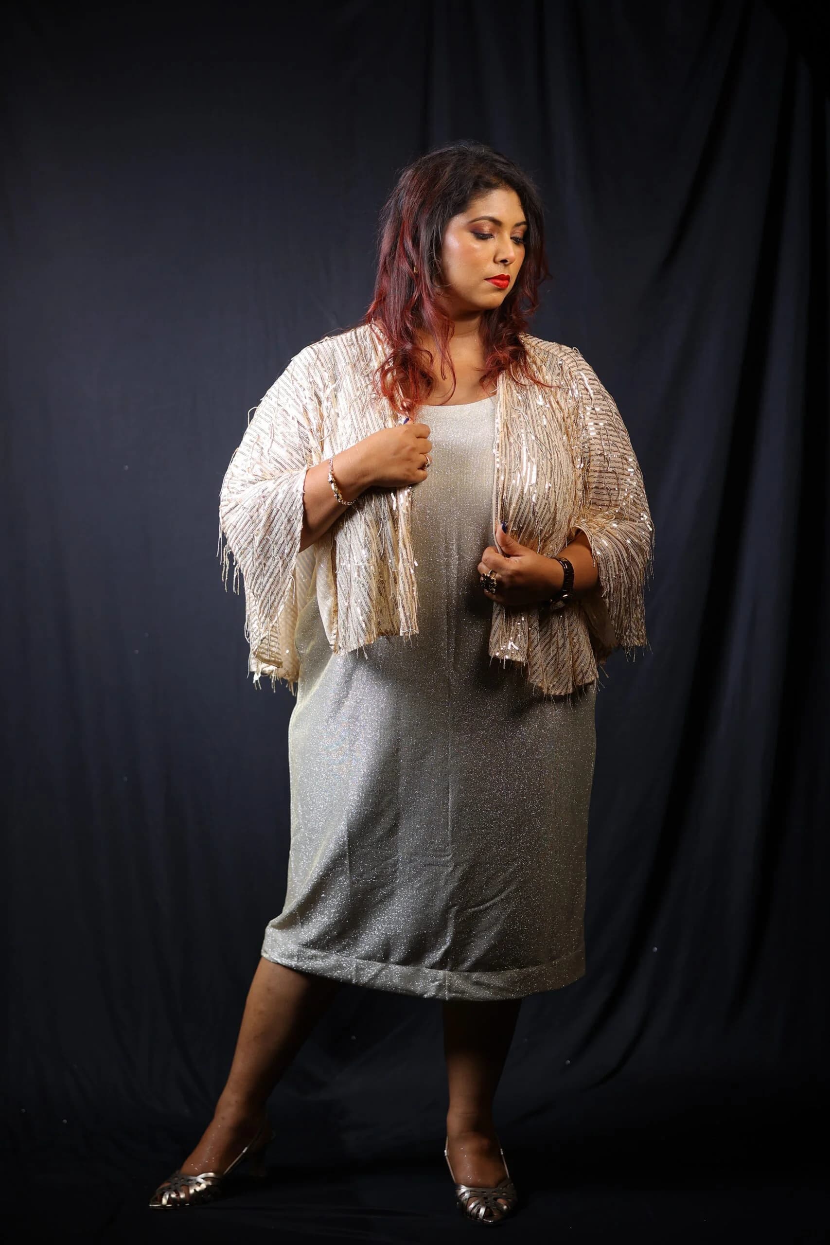 Elara Golden Dress