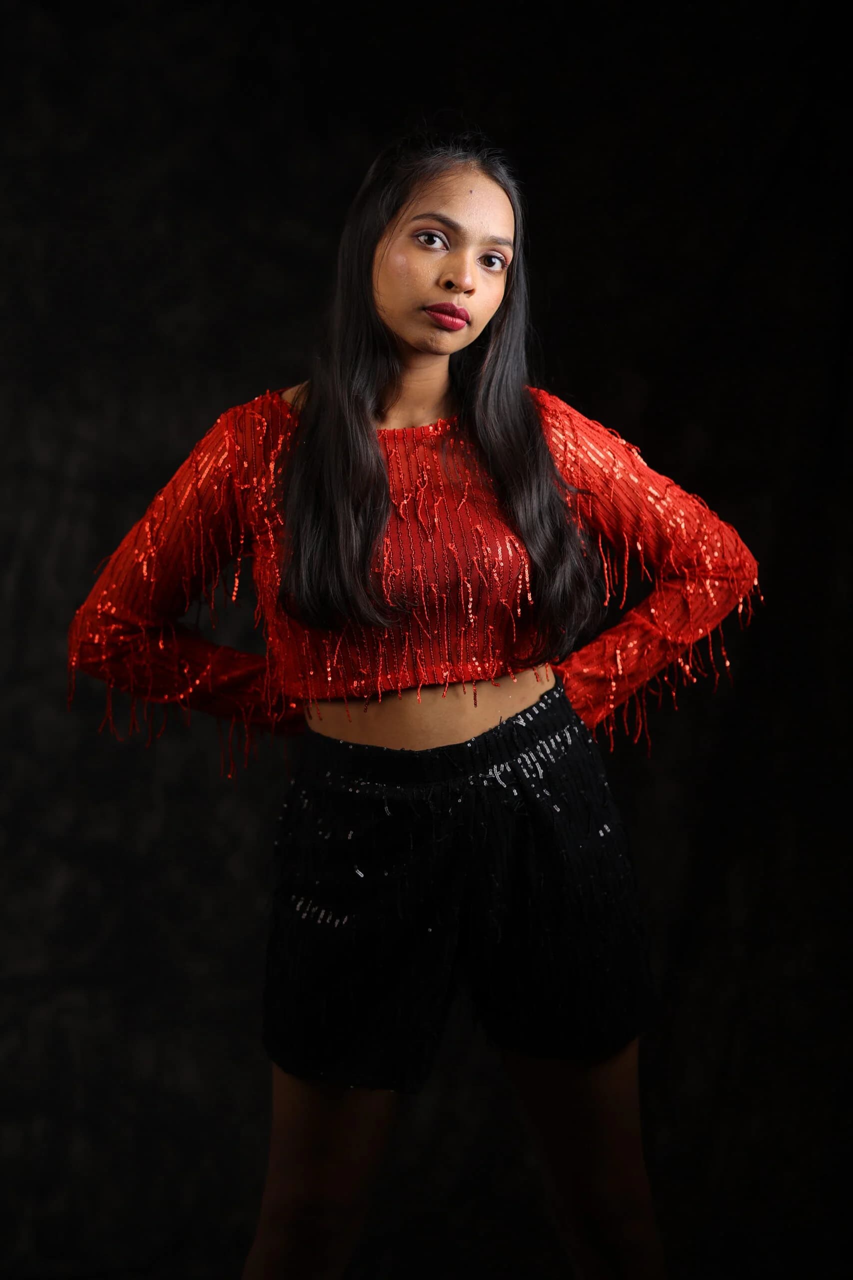 Tassira Red Crop Top