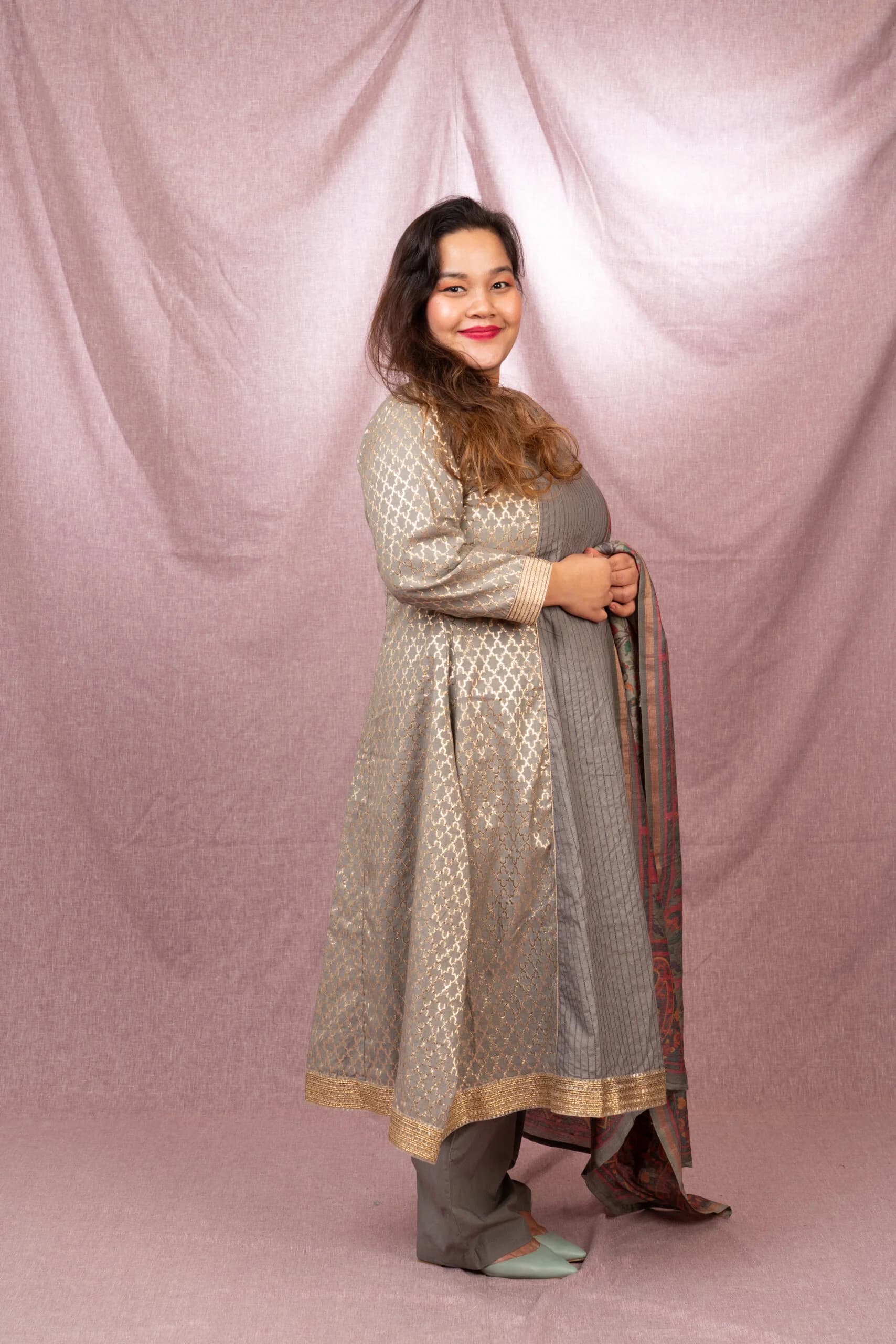 Kanira |Chanderi |Grey