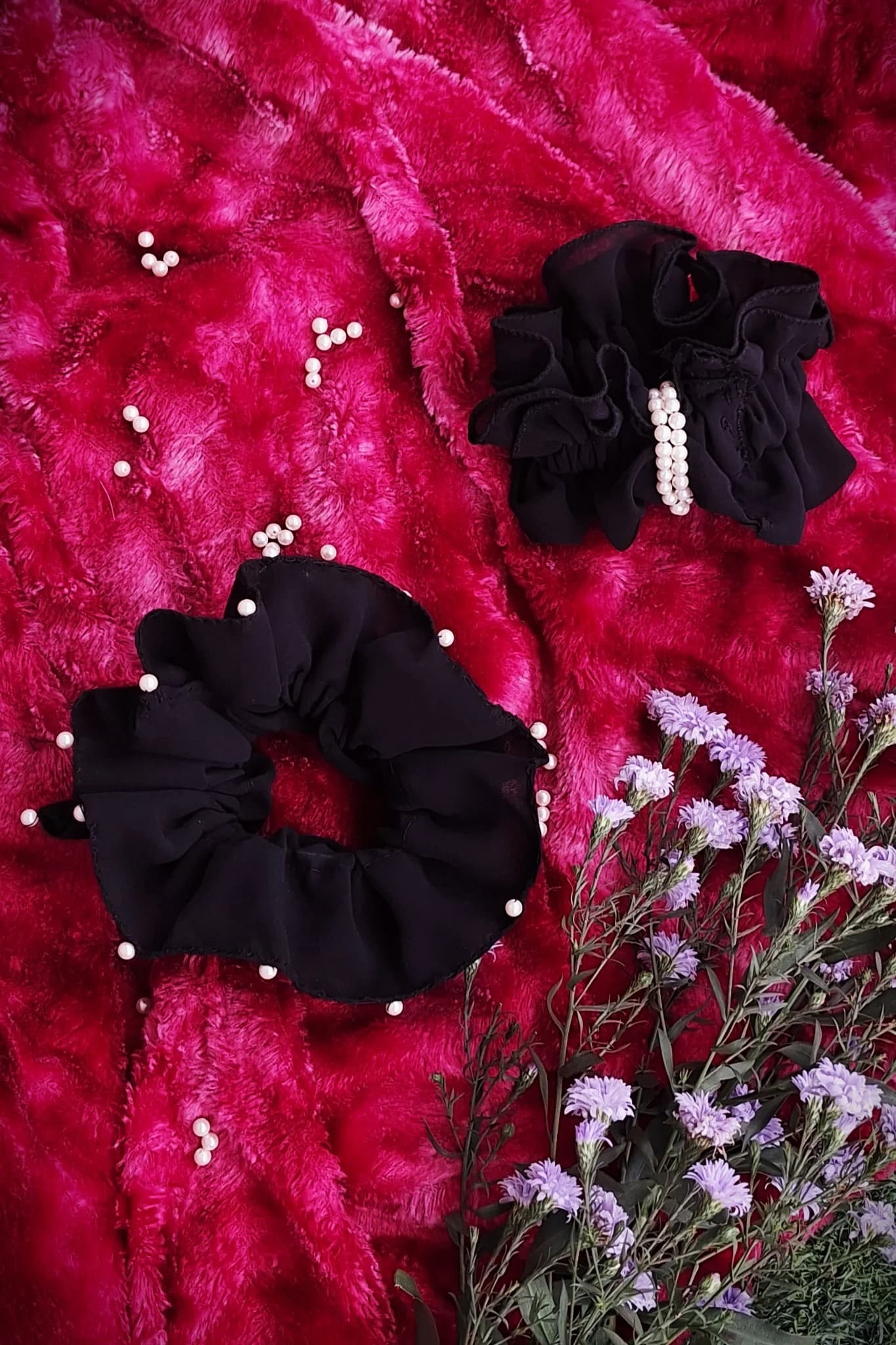Whimsy Pearl Scrunchie
